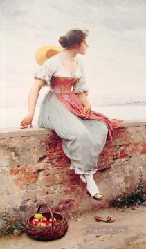 ウジェーヌ・デ・ブラース Painting - 物思いにふける瞬間 ユージーン・デ・ブラース夫人